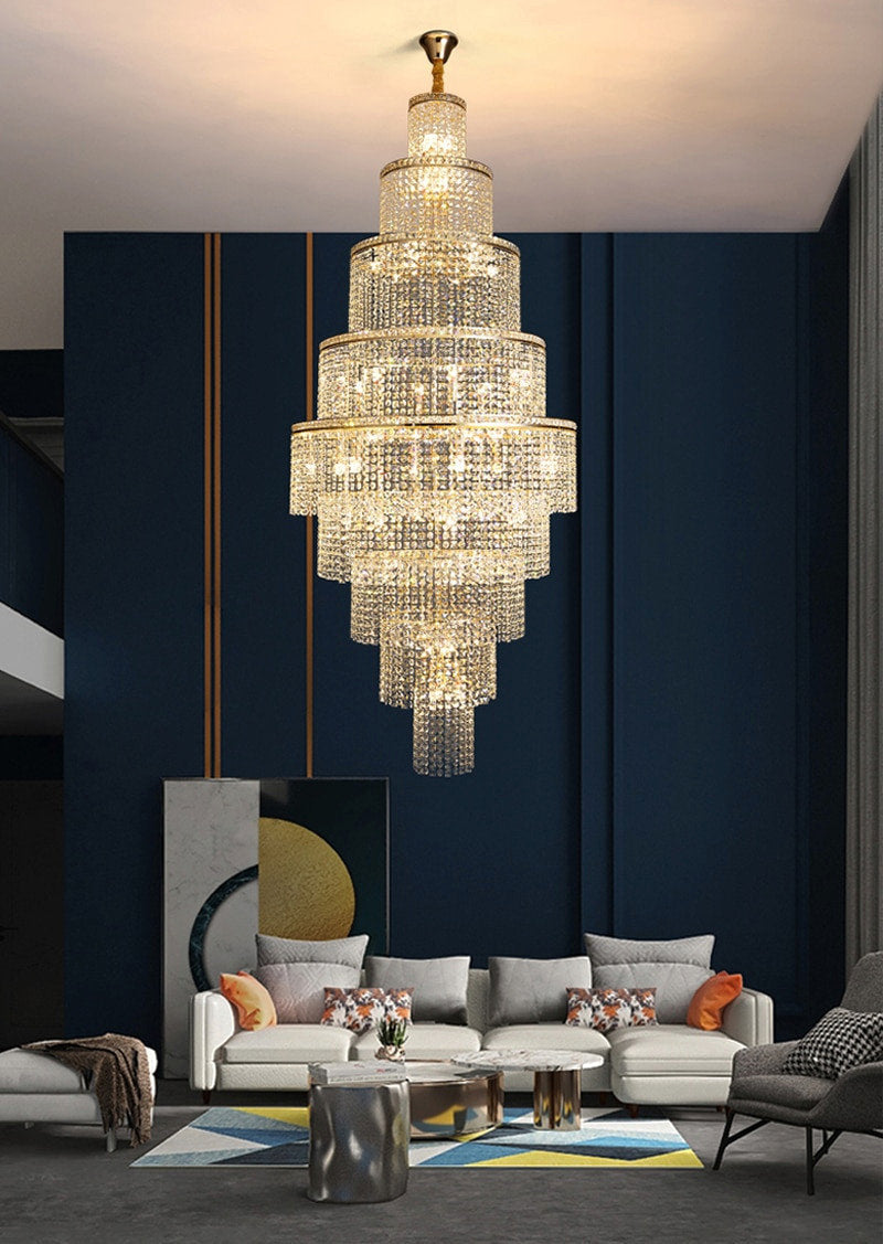 Capri | Large Crystal Chandelier for Living Room, 23.6''By Miron Demid LLC