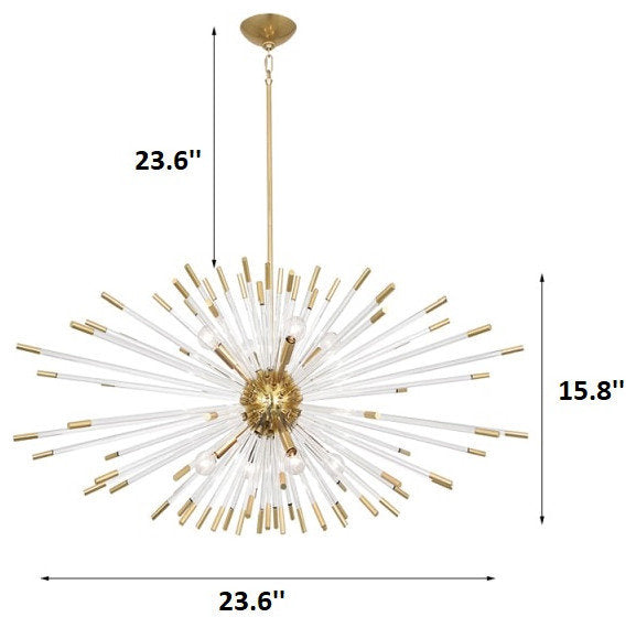 Oletta | Dandelion-Shaped LED Crystal Chandelier, L 23.6* W 15.8By Miron Demid LLC