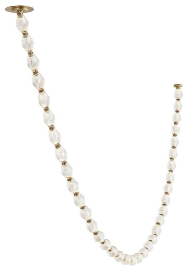 Collier Chandelier, 1-Light, LED, Natural Brass, 115.1"HBy Visual Comfort