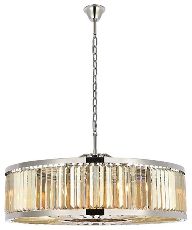 Urban Classic Chelsea 10-Light Metal Royal Cut Chandelier in Polished NickelBy Urban Classic