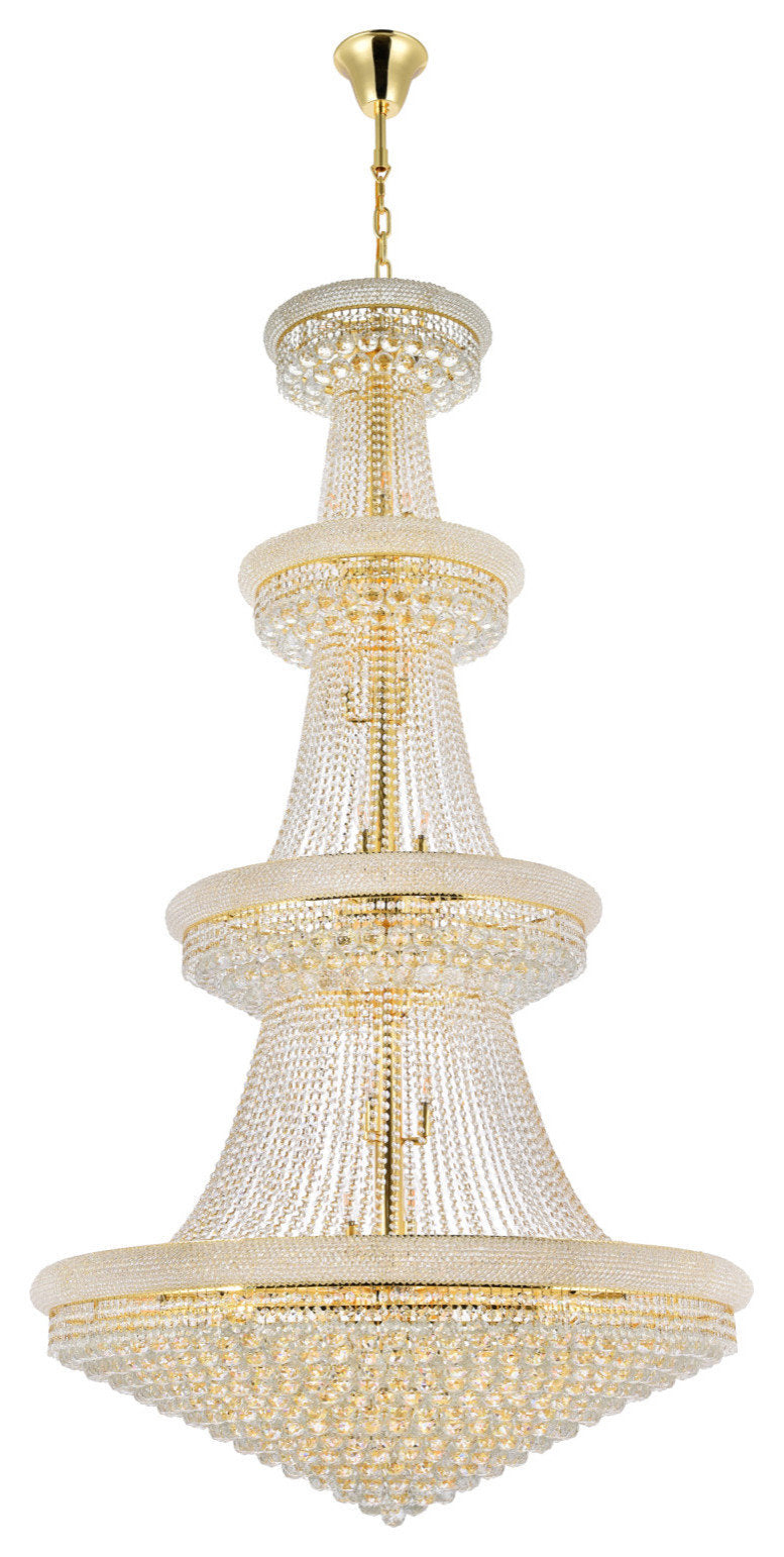 Elegant Lighting V1800G48/RC Primo 42 Light 48"W Crystal Empire - ChromeBy Elegant Furniture & Lighting
