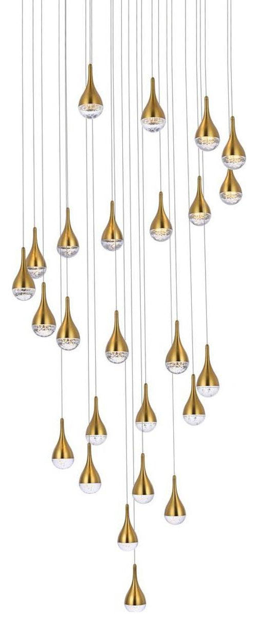 Amherst 25 Light Chandelier, Satin GoldBy Elegant Furniture & Lighting