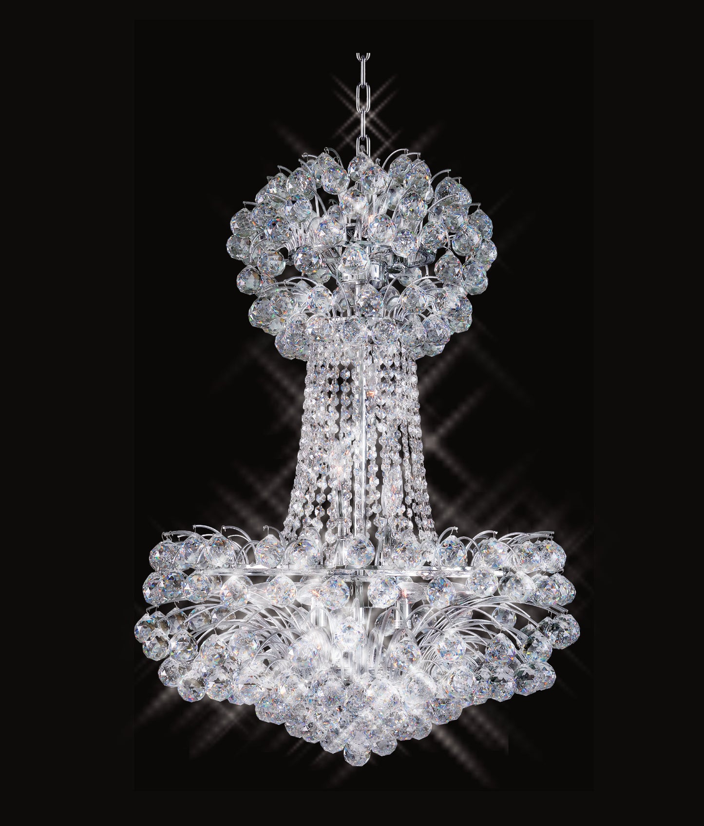 Artistry Lighting Sirius Collection Crystal Chandelier 26x36, ChromeBy Artistry Lighting