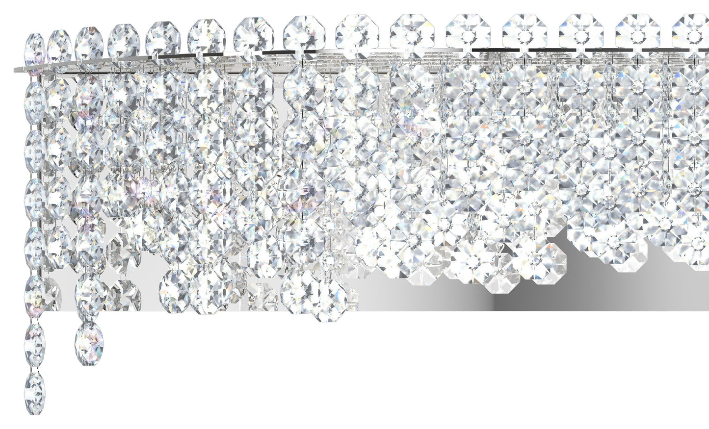 Schonbek Ch3640N-401H 6 Light Crystal Sconce, Polished Stainless SteelBy Schonbek