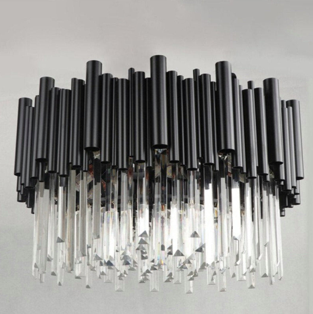 Vigo Crystal Ceiling Chandelier, Diameter 40"By Morsale.com