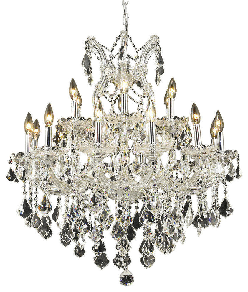 Elegant 2800D30C/RC Maria Theresa 19 Light Chrome Chandelier ClearBy Elegant Furniture & Lighting