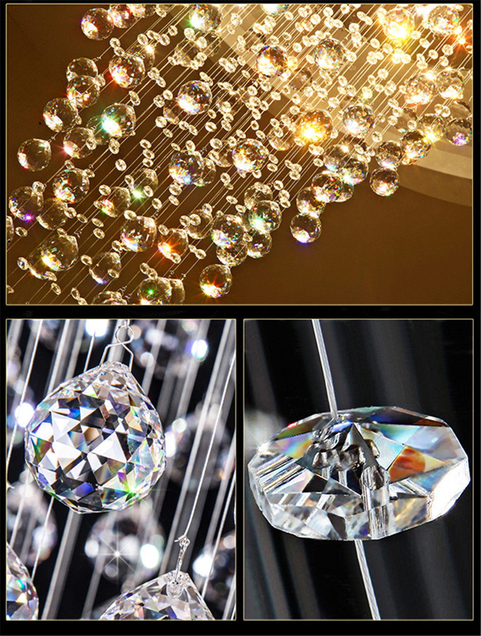 Le Tignet | Creative Large Raindrops Crystal Chandelier, 16 Bulbs, Warm LightBy Miron Demid LLC