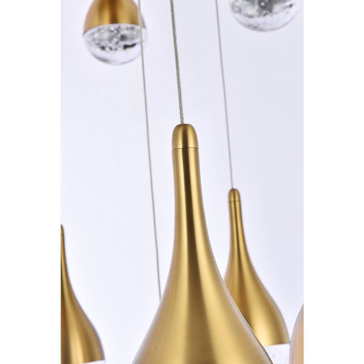 Amherst 16 Light Chandelier, Satin GoldBy Elegant Furniture & Lighting