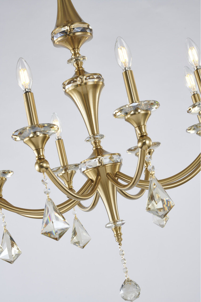 Bethel International LA43C27BR 8-Light Chandelier, ChromeBy Bethel Intl.