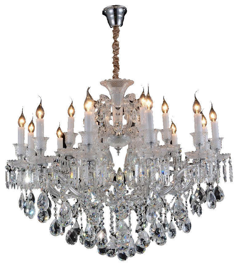 Aico Lighting Chambord 25 Light Chandelier in Clear and ChromeBy Michael Amini