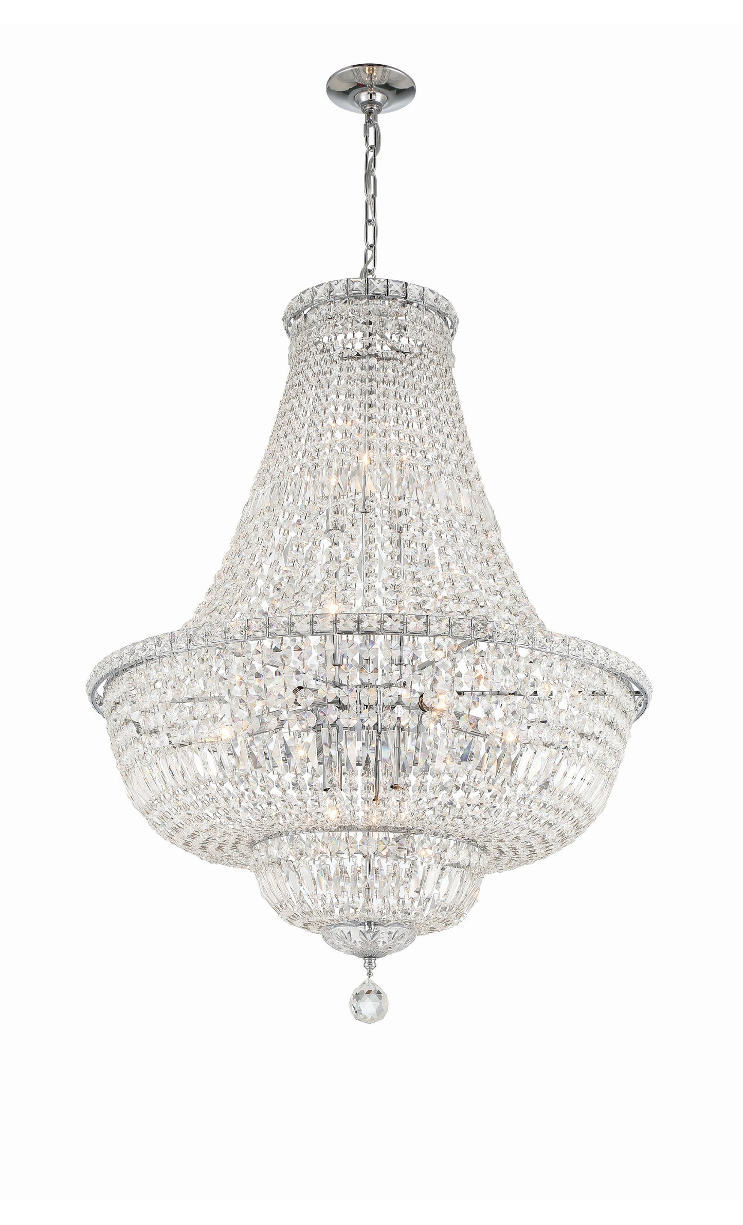 Roslyn 15-Light Polished Chrome ChandelierBy Crystorama Lighting