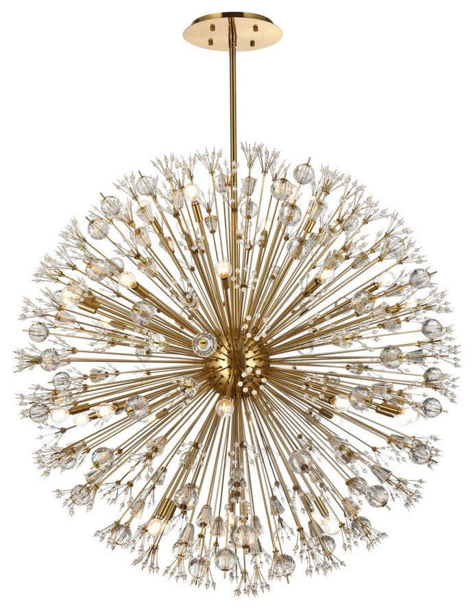 Elegant Lighting 2500D50 Vera 34 Light 50"W Crystal Sputnik - BlackBy Elegant Furniture & Lighting