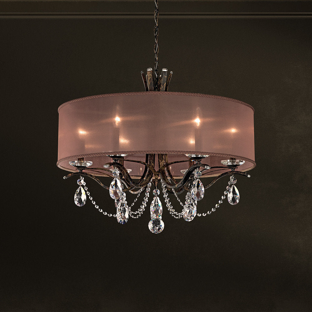 Schonbek Va8306N-76S2 6 Light Crystal Chandelier, Heirloom BronzeBy Schonbek