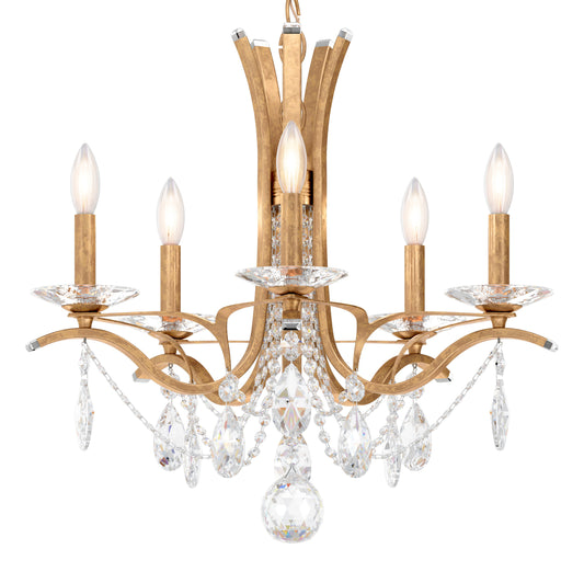 Schonbek Va8355N-26S 5 Light Crystal Chandelier, French GoldBy Schonbek