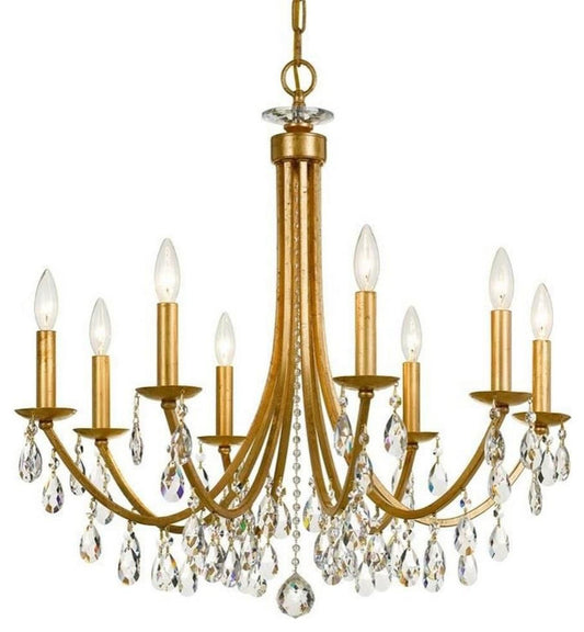 Crystorama 8828-GA-CL-SAQ Bridgehampton - 8 Light ChandelierBy Crystorama Lighting