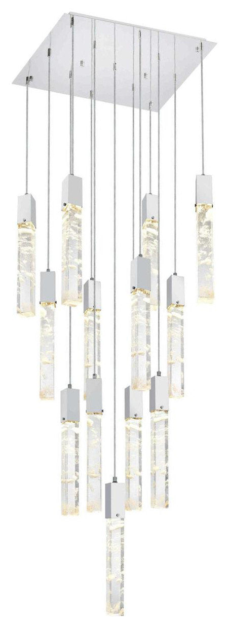Aurora 13 Light Pendant, ChromeBy Elegant Furniture & Lighting