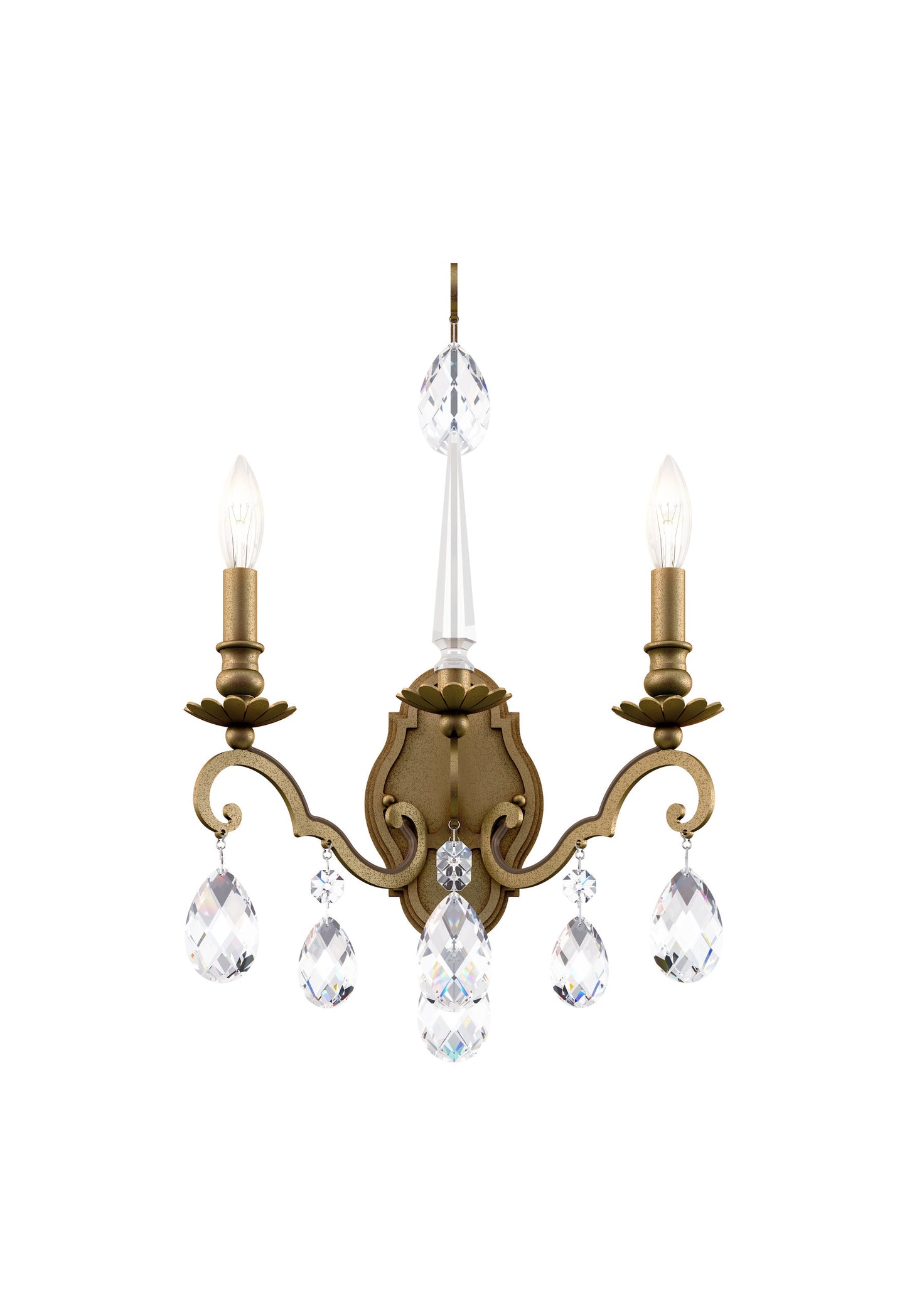 Schonbek Rn3861N-23H 2 Light Crystal Sconce, Etruscan GoldBy Schonbek