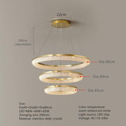 Bergamo 3-Tier Crystal Ring ChandelierBy MORSALE