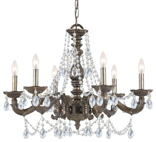 Crystorama Paris Market 6 Light Clear Element Crystal Bronze Chandelier IBy Crystorama Lighting