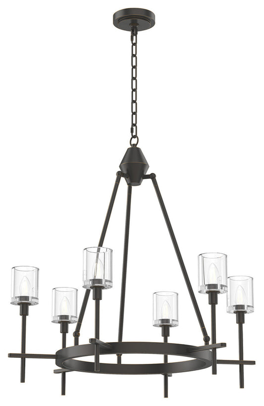 Salita Chandelier, Urban Bronze/Clear Crystal, 28.5"Dx29.5"HBy Kuzco Lighting LLC
