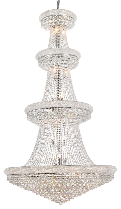 Elegant Lighting V1800G48/RC Primo 42 Light 48"W Crystal Empire - ChromeBy Elegant Furniture & Lighting
