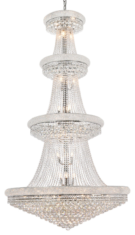 Elegant Lighting V1800G48/RC Primo 42 Light 48"W Crystal Empire - ChromeBy Elegant Furniture & Lighting