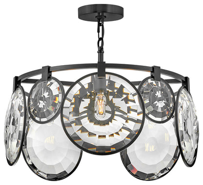 Fredrick Ramond Nala Small Convertible Chandelier, Black*By Hinkley