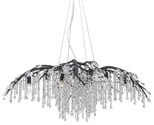 Autumn Twilight 12 Light Chandelier in Black IronBy Golden Lighting