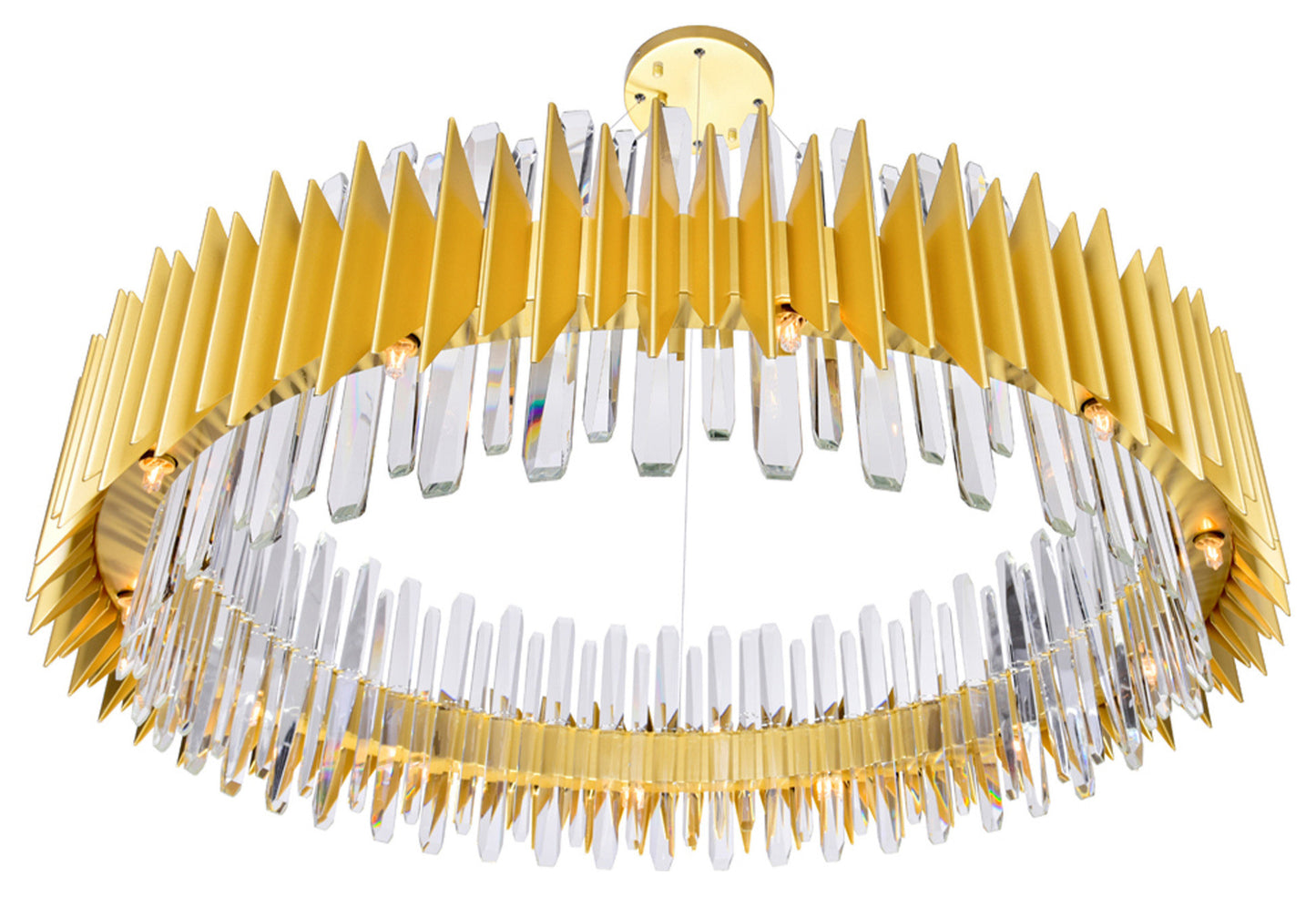 Cityscape 24 Light Chandelier With Satin Gold FinishBy CWI Lighting