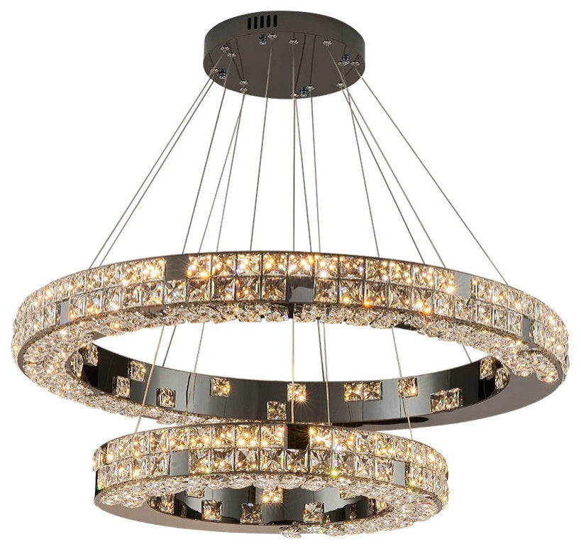 Bacci 2-Tier Crystal Chandelier LightBy Morsale.com