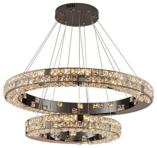 Bacci 2-Tier Crystal Chandelier LightBy Morsale.com