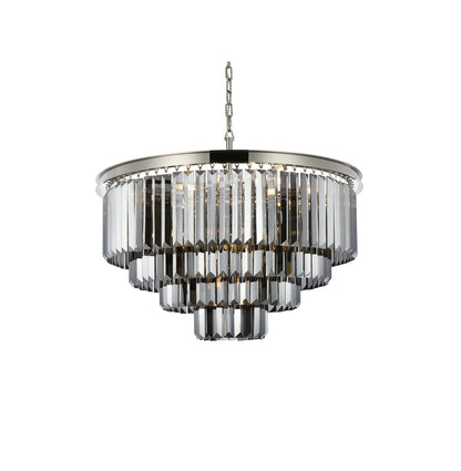 Elegant Lighting 1231D32-SS/RC Sydney 17 Light 32"W Crystal - Polished NickelBy Elegant Furniture & Lighting