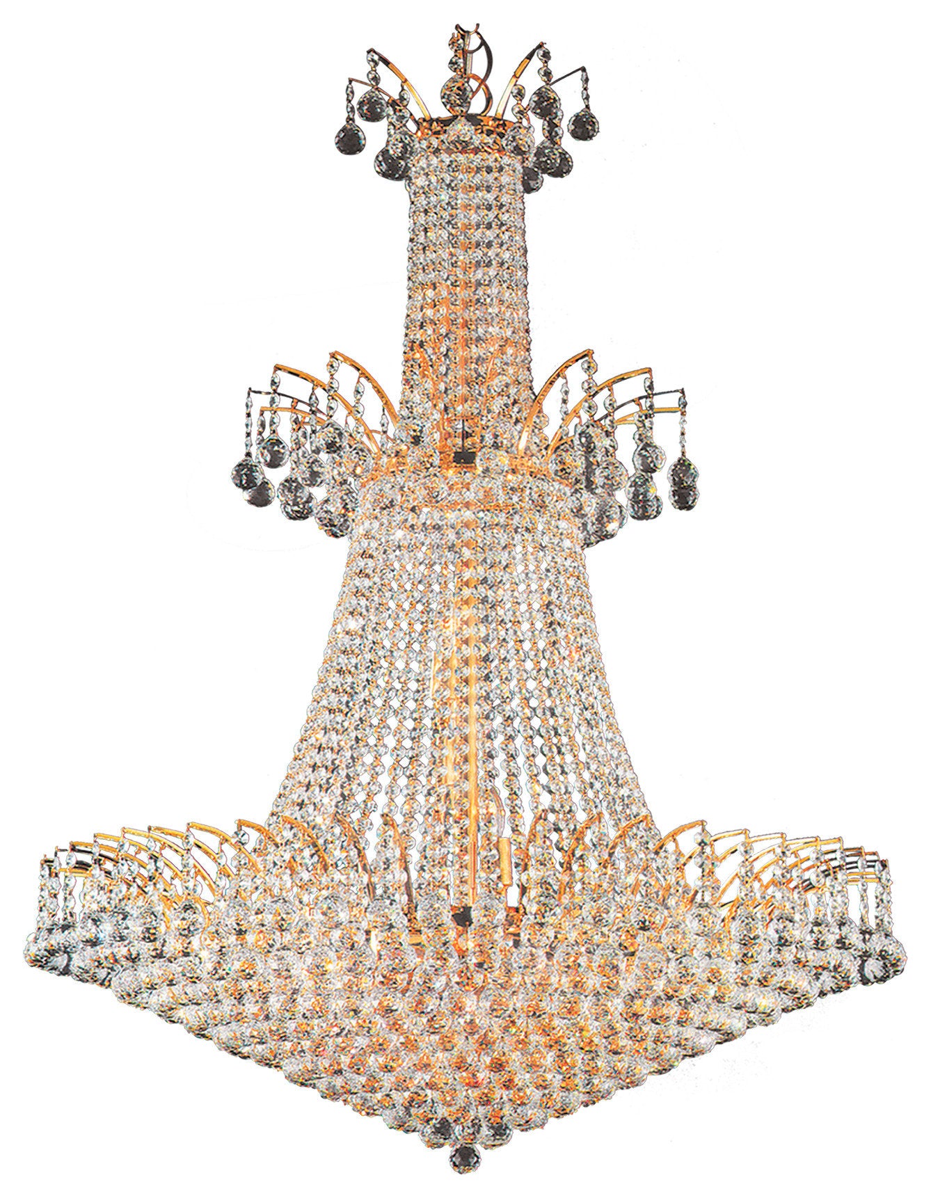 Artistry Lighting Victoria Ball Collection Crystal Chandelier, Gold, 32"x43"By Artistry Lighting