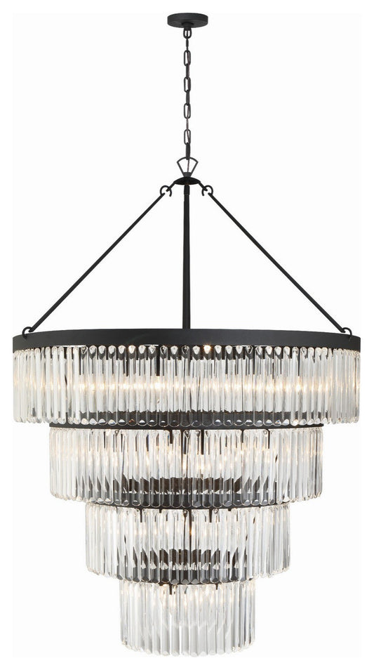 Emory 22 Light Chandelier, Black ForgedBy Crystorama Lighting