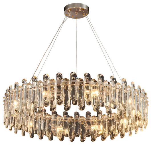 Agnadello | Creative Сrystal Ring Ceiling LED Chandelier for Bedroom, Medium - Dia31.5" / Dia80cm, Warm Light, DimmableBy Miron Demid LLC