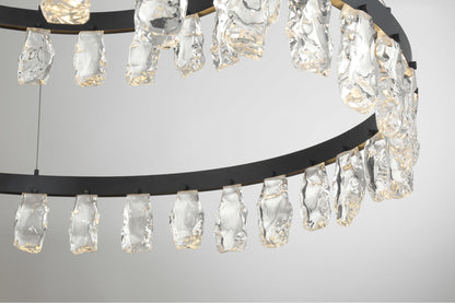 Kovacs P1499-L Artic Glacier 49"W LED Crystal Ring Chandelier - CoalBy Kovacs