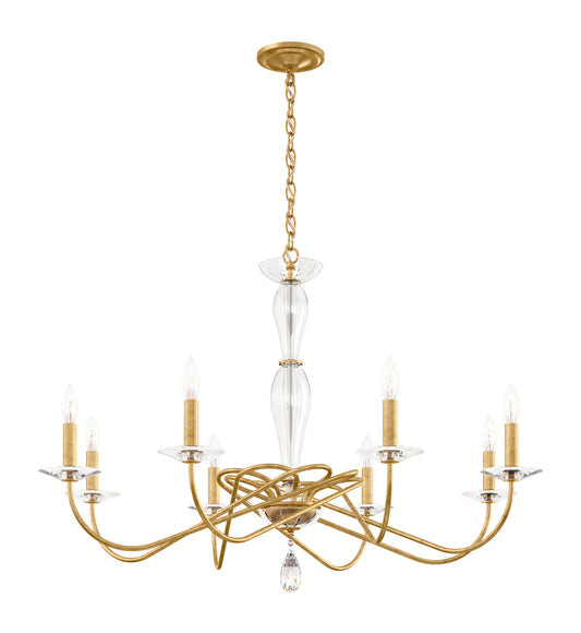Schonbek Vx1008N-22H 8 Light Crystal Chandelier, Heirloom GoldBy Schonbek