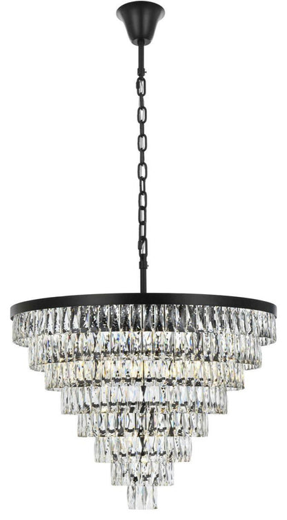 Josephine 29 Light Chandelier, BlackBy Elegant Furniture & Lighting