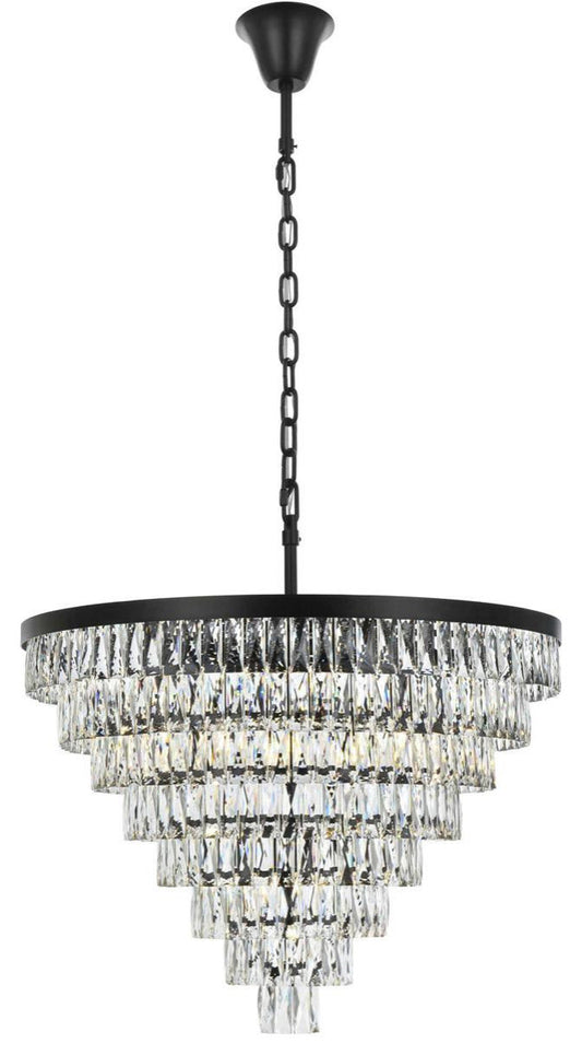 Josephine 29 Light Chandelier, BlackBy Elegant Furniture & Lighting