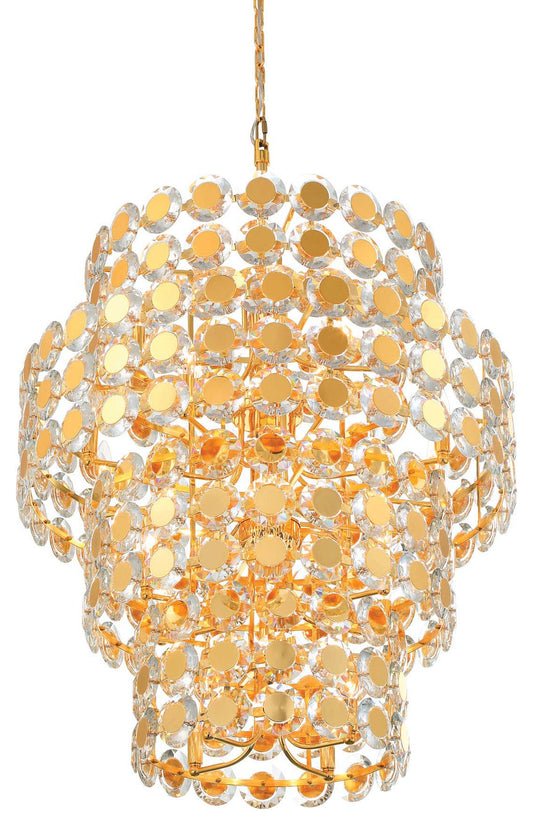 Eurofase Lighting 44289 Perrene 24 Light 32"W Waterfall - GoldBy Eurofase Lighting