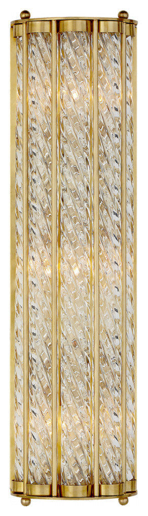 Eaton Linear Wall Sconce, 3-Light, Hand-Rubbed Antique Brass, 21"HBy Visual Comfort