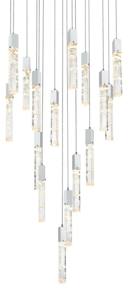 Home Living 36" Chandelier, ChromeBy Home Living