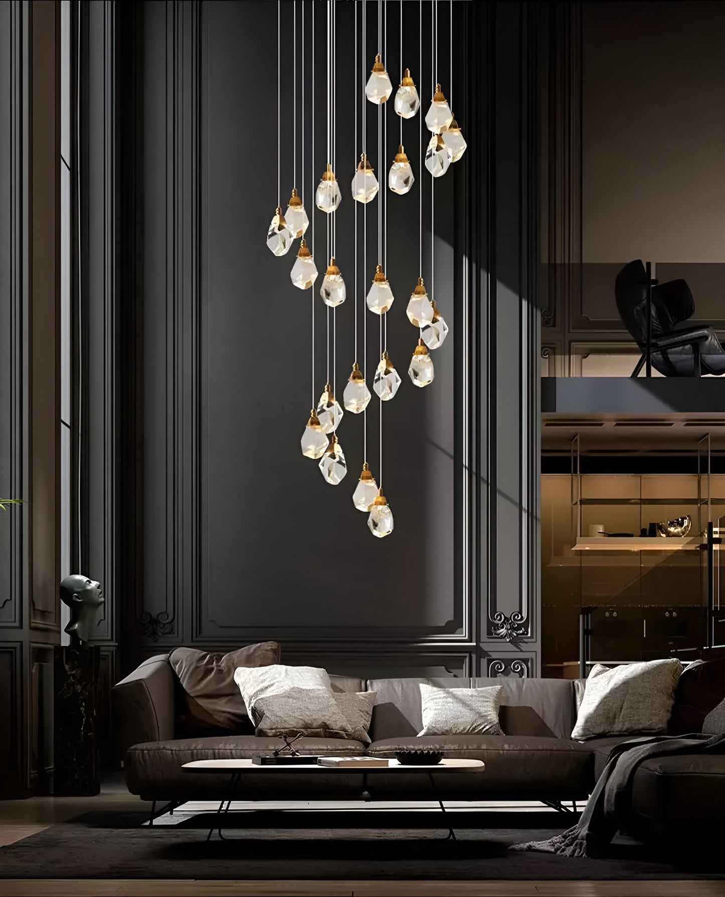 Luxury Diamond Crystal Chandelier, 14 Lights Round, DimmableBy Miron Demid LLC
