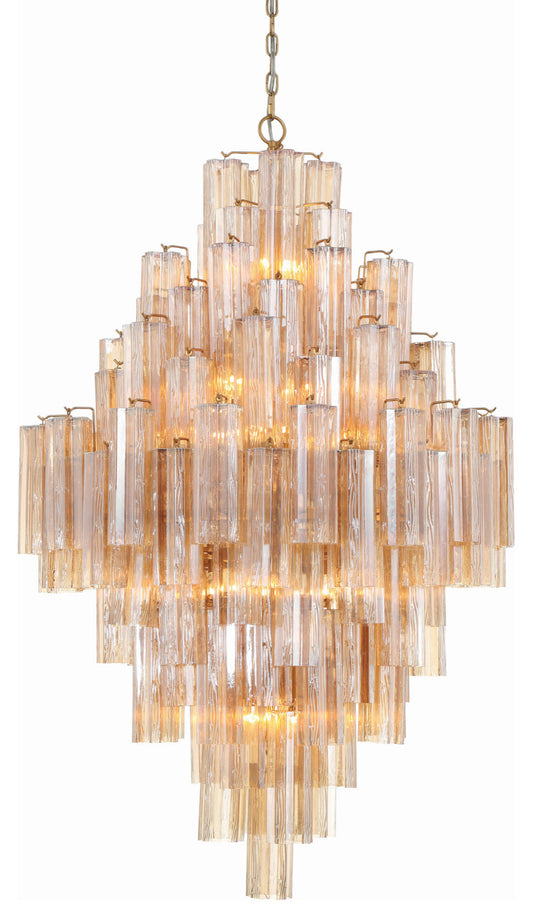 Crystorama Lighting Group ADD-319-AM Addis 20 Light 31"W Crystal - Aged BrassBy Crystorama Lighting