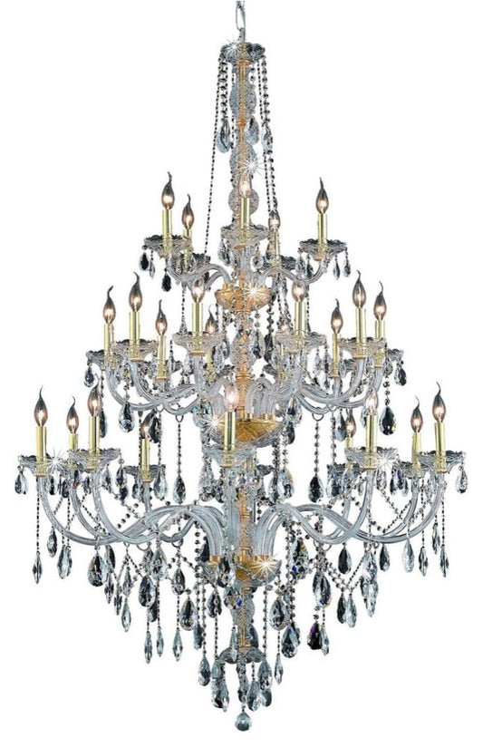 Elegant 7925G43G/RC Verona 25-Light Gold Chandelier Clear Royal Cut CrystalBy Elegant Furniture & Lighting
