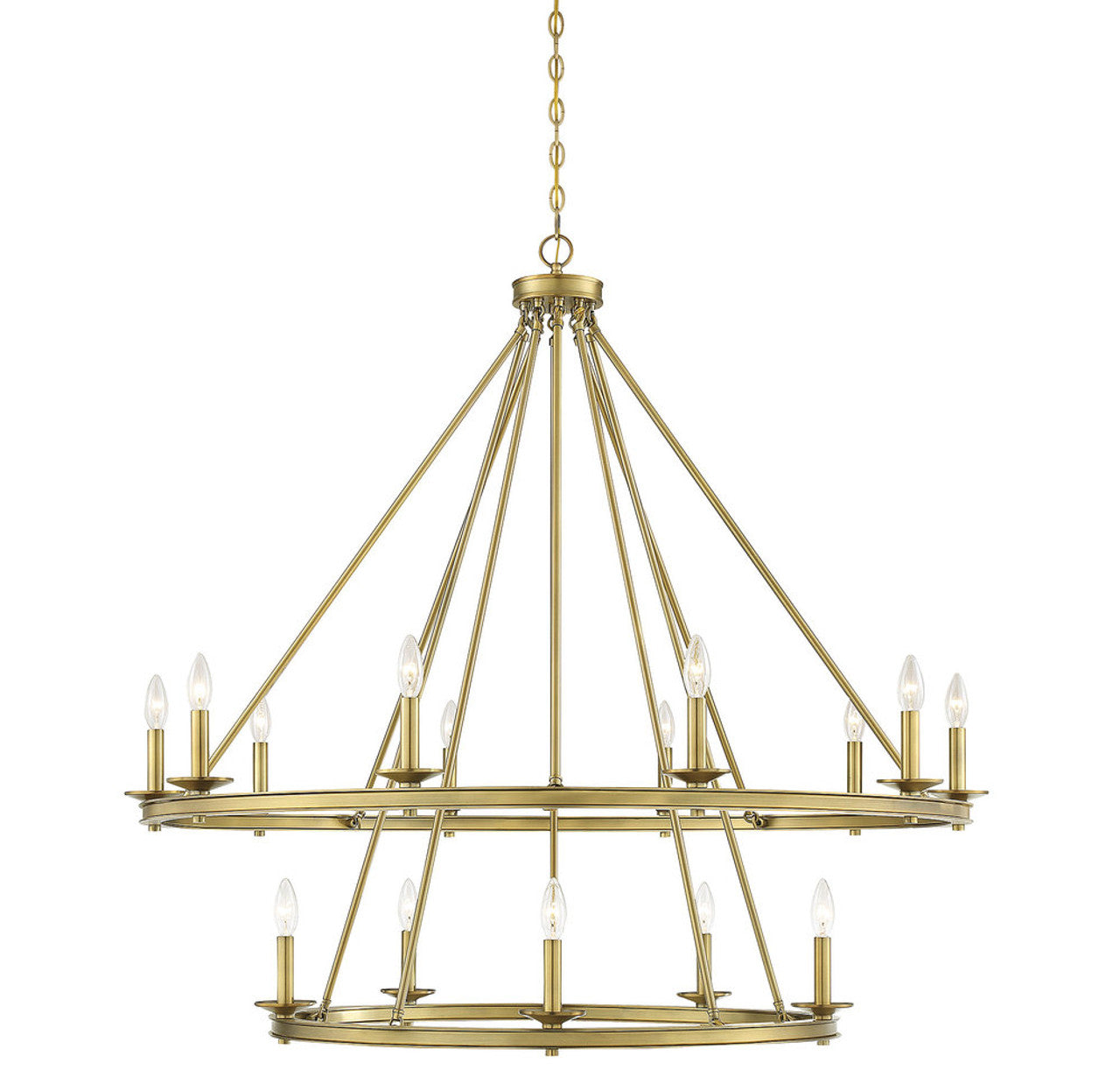 Middleton Chandelier, 15-Light, Warm Brass, 45"W (1-312-15-322 1N2W9)