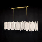47 Inch Wide Modern Aged Brass Chandelier