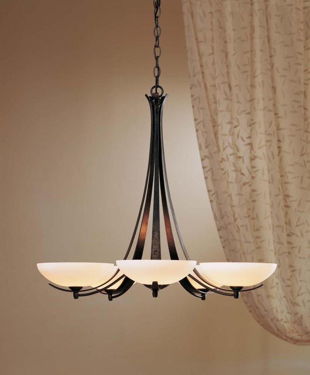 Aegis Chandelier, 5-Light, Dark Smoke, Opal Glass, 31.3"W (101261-SKT-07-GG0123 5A8V)
