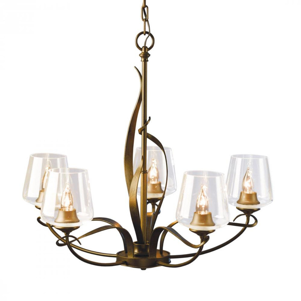 Flora Chandelier, 5-Light, Sterling, Opal Glass, 26.7"W (103040-SKT-85-GG0236 5D0NQ4)