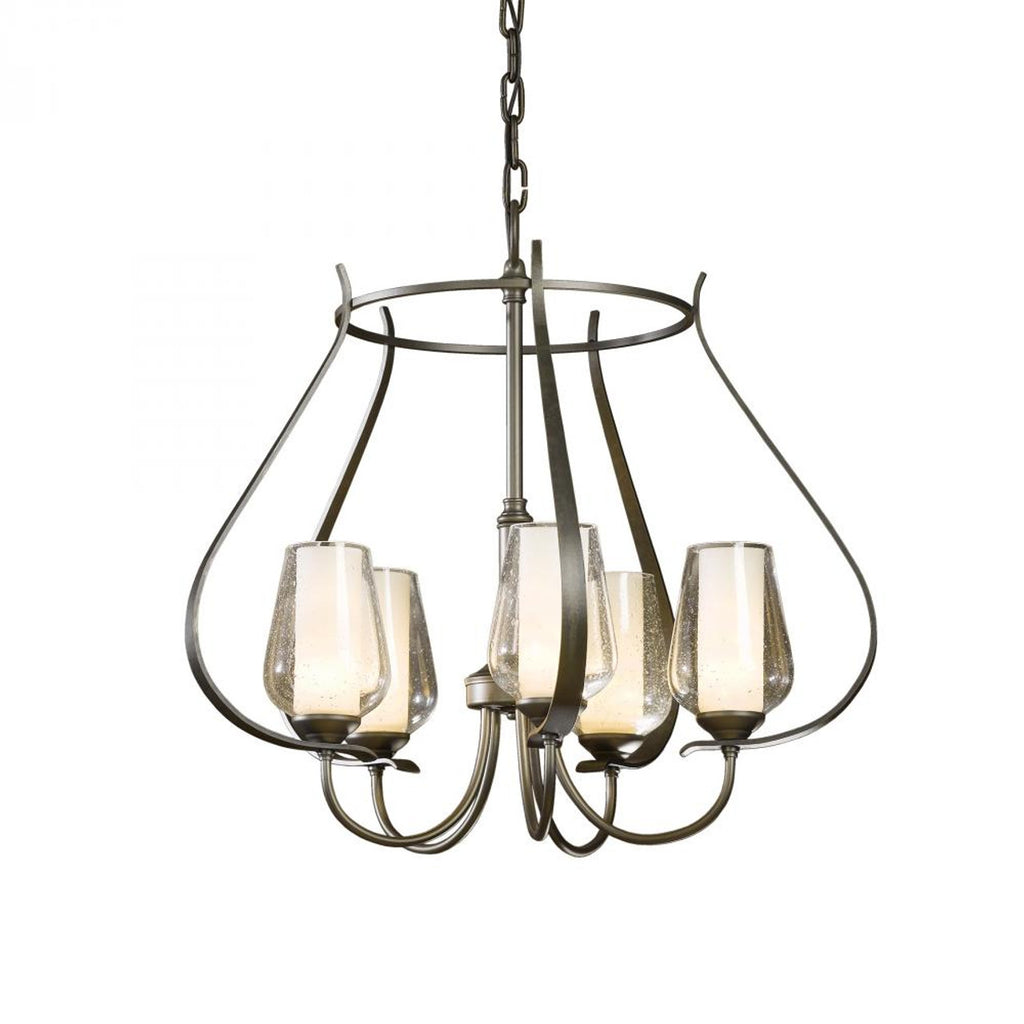 Flora Chandelier, 5-Light, Soft Gold, Clear Glass, 26.7"W (103040-SKT-84-ZM0236 3WHWZ5)